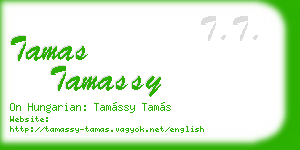 tamas tamassy business card