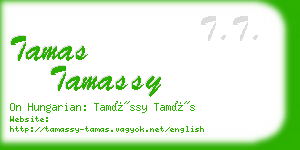 tamas tamassy business card